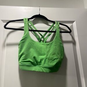 Lululemon Athletica Vibrant Green Strappy Sports Bra